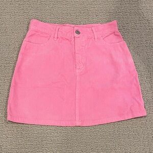 John Galt Pink Corduroy Mini Skirt Women’s S to XS